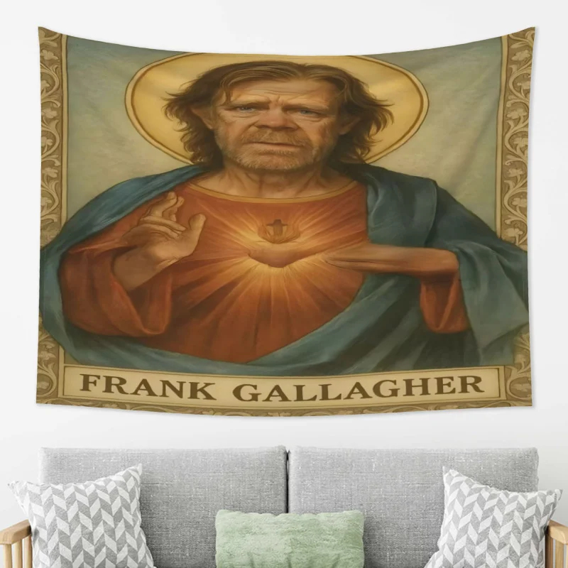 Retro Gaming Meme - VIKAMA Shameless Frank Gallagher Tapestry Funny