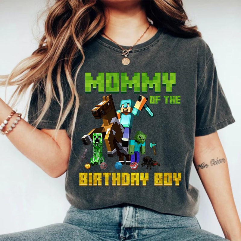Retro Gaming T Shirt - Retro 70s Custom MineC Birthday Shirt: