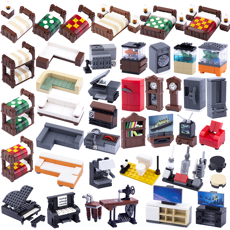 Retro Gaming Lego - MOC City Furniture Building Blocks Television