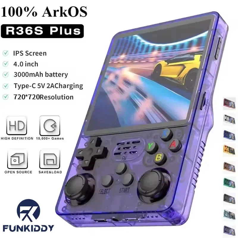 Retro Gaming R36S - FUNKIDDY R36S Plus Retro Game Console