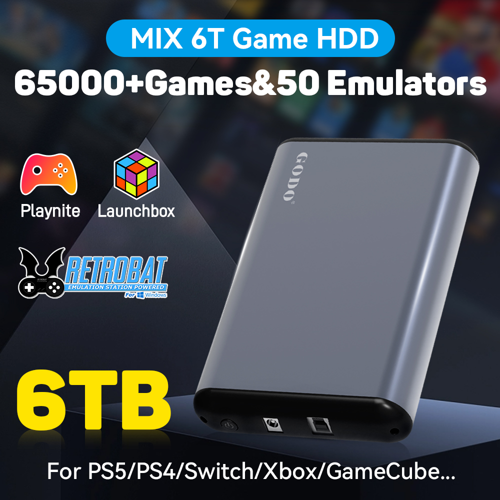 Retro Gaming Play Zone - Mix 6T Portable Emulator Game HDD