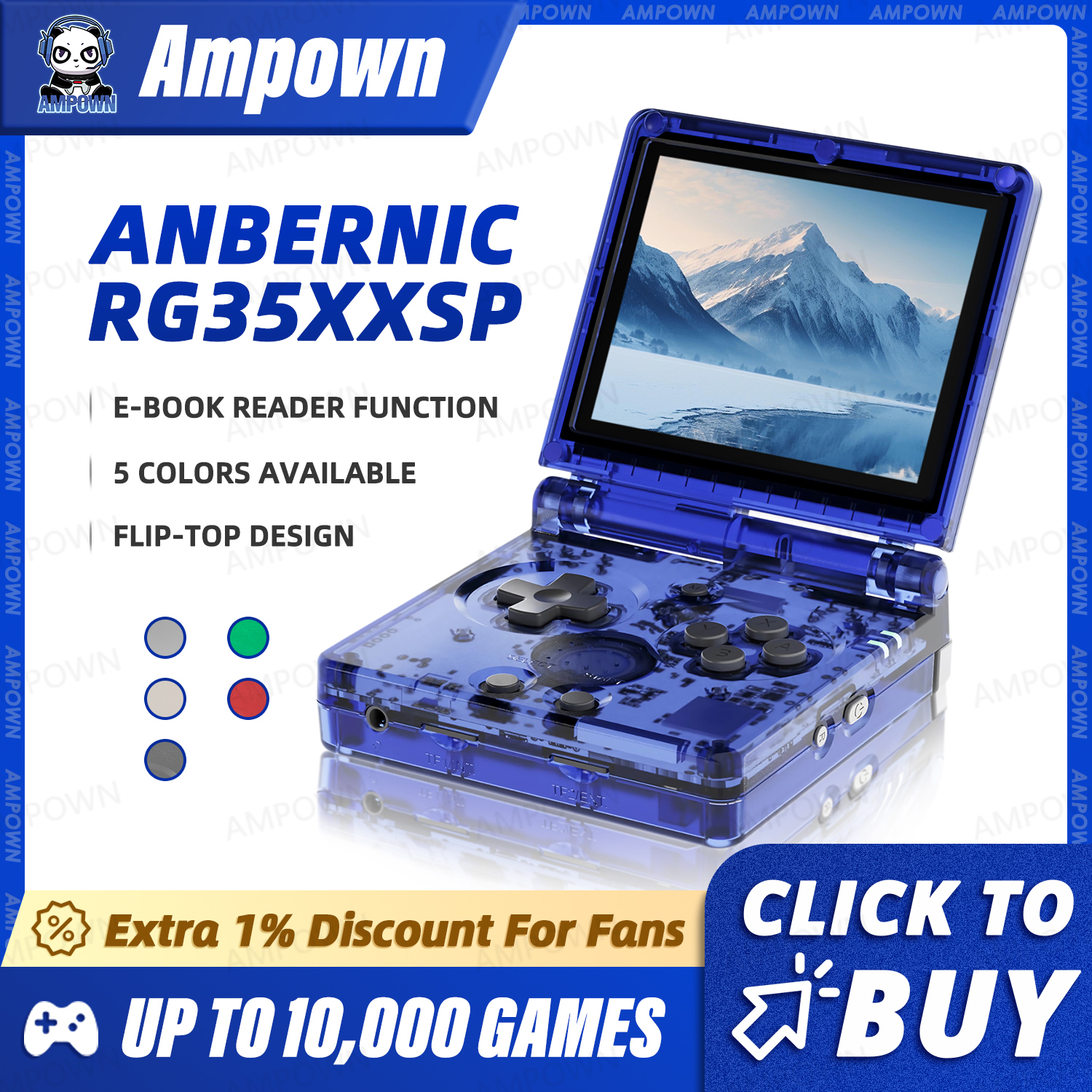 Retro Gaming Upscaler - ANBERNIC RG35XXSP Flip Game Console 3.5''