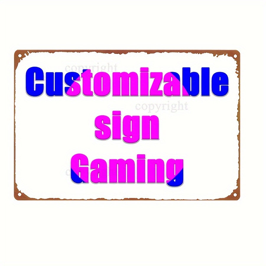 Retro Gaming Us - 8x12 Inch Custom Gaming Metal Sign