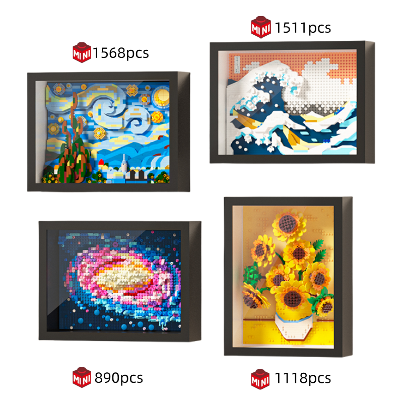 Retro Gaming Lego - Creative World-famous Art Painting sunflower Van