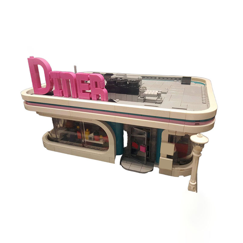 Retro Gaming Lego - 1314pcs MOC Downtown Diner Redesign Creator