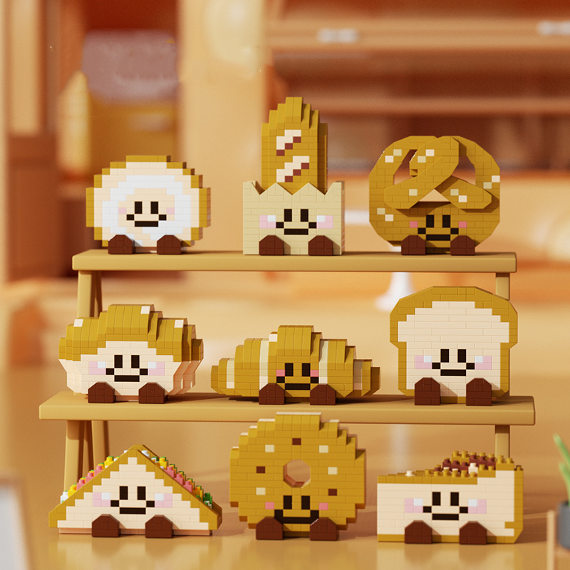 Retro Gaming Lego - Creative bread series building blocks sandwich