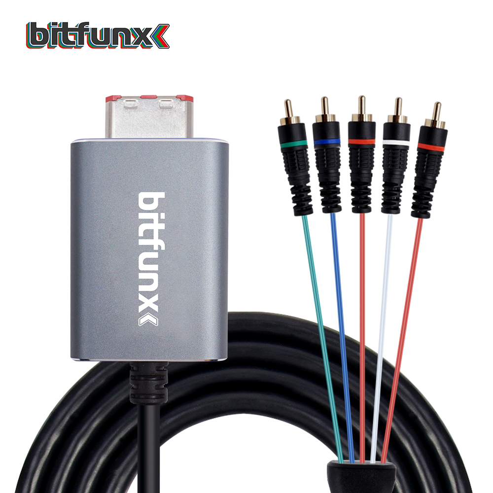 Retro Gaming Upscaler - Bitfunx Component Video 5RCA YPbPr Cable