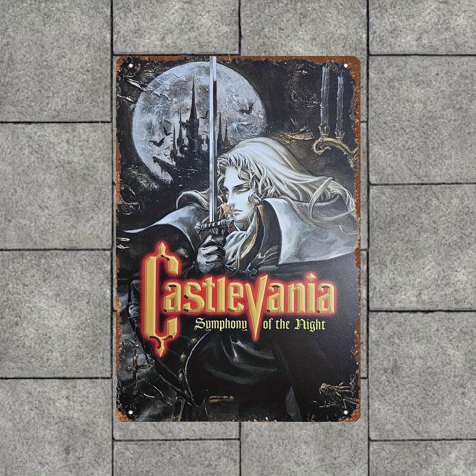 Retro Gaming Cafe - Retro Castlevania Tin Sign - Gothic