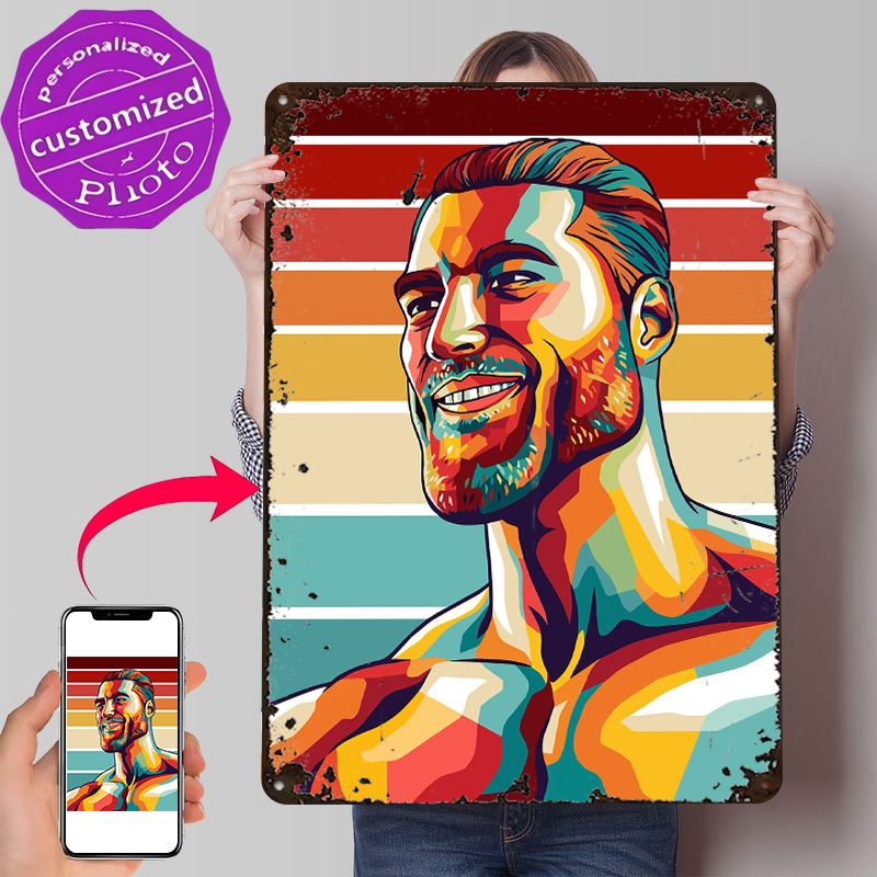 Retro Gaming Meme - Gigachad Meme Printed Poster Wall Art
