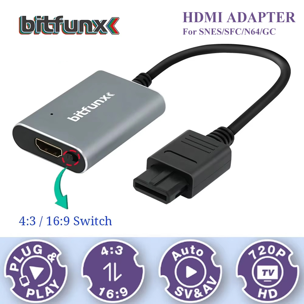 Bitfunx 720P Svideo / AV To HD - Retro Gaming Setup บทวิจารณ์และราคา
