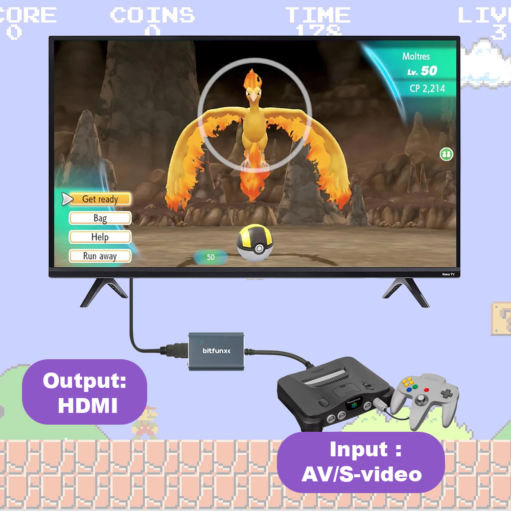 Bitfunx 720P Svideo / AV To HD - Retro Gaming Setup บทวิจารณ์และราคา