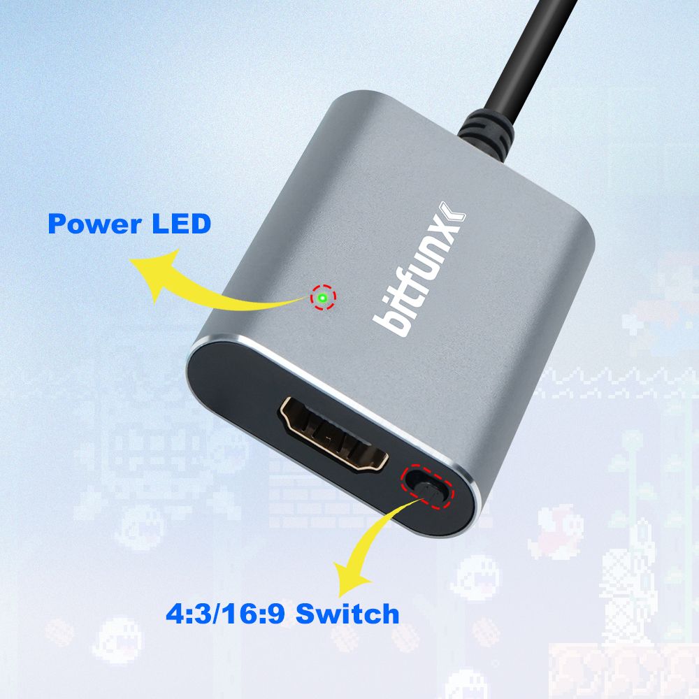 Bitfunx 720P Svideo / AV To HD - Retro Gaming Setup บทวิจารณ์และราคา
