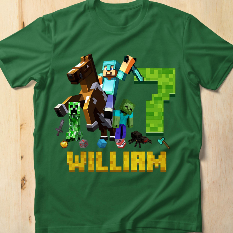 Retro 70s Custom MineC Birthda - Retro Gaming T Shirt บทวิจารณ์และราคา