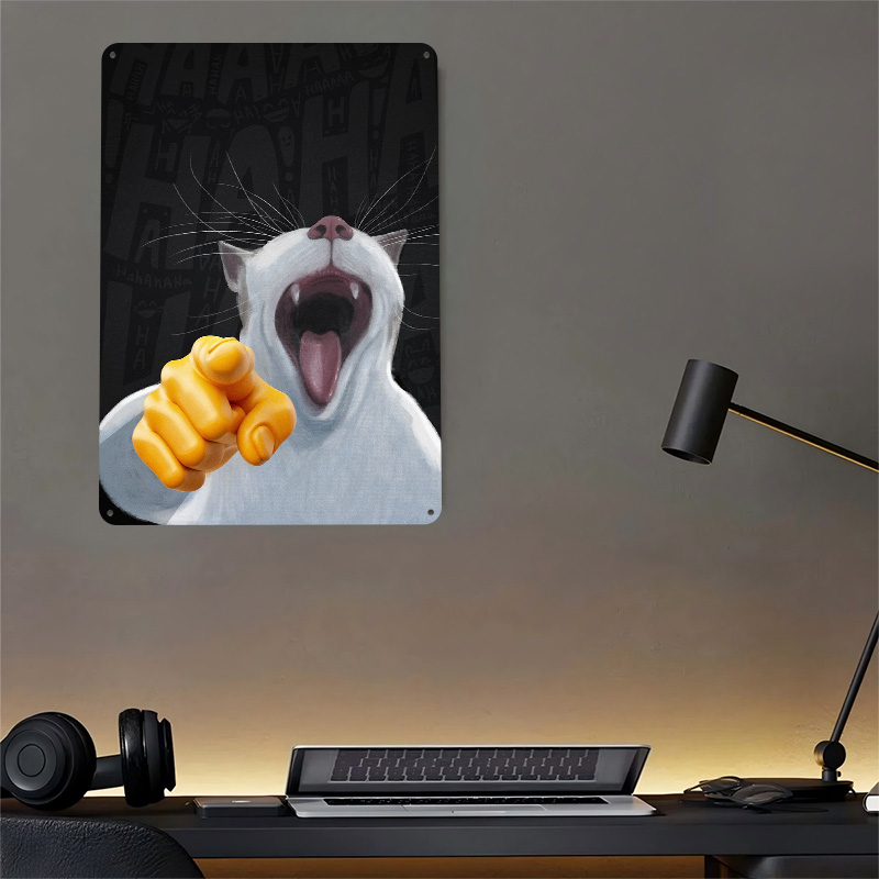 Laughing Pointing Cat Meme Tin - Retro Gaming Meme บทวิจารณ์และราคา