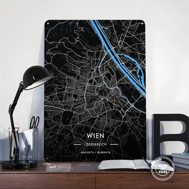 Vienna Night Map Printed Poste - Retro Gaming Vienna บทวิจารณ์และราคา