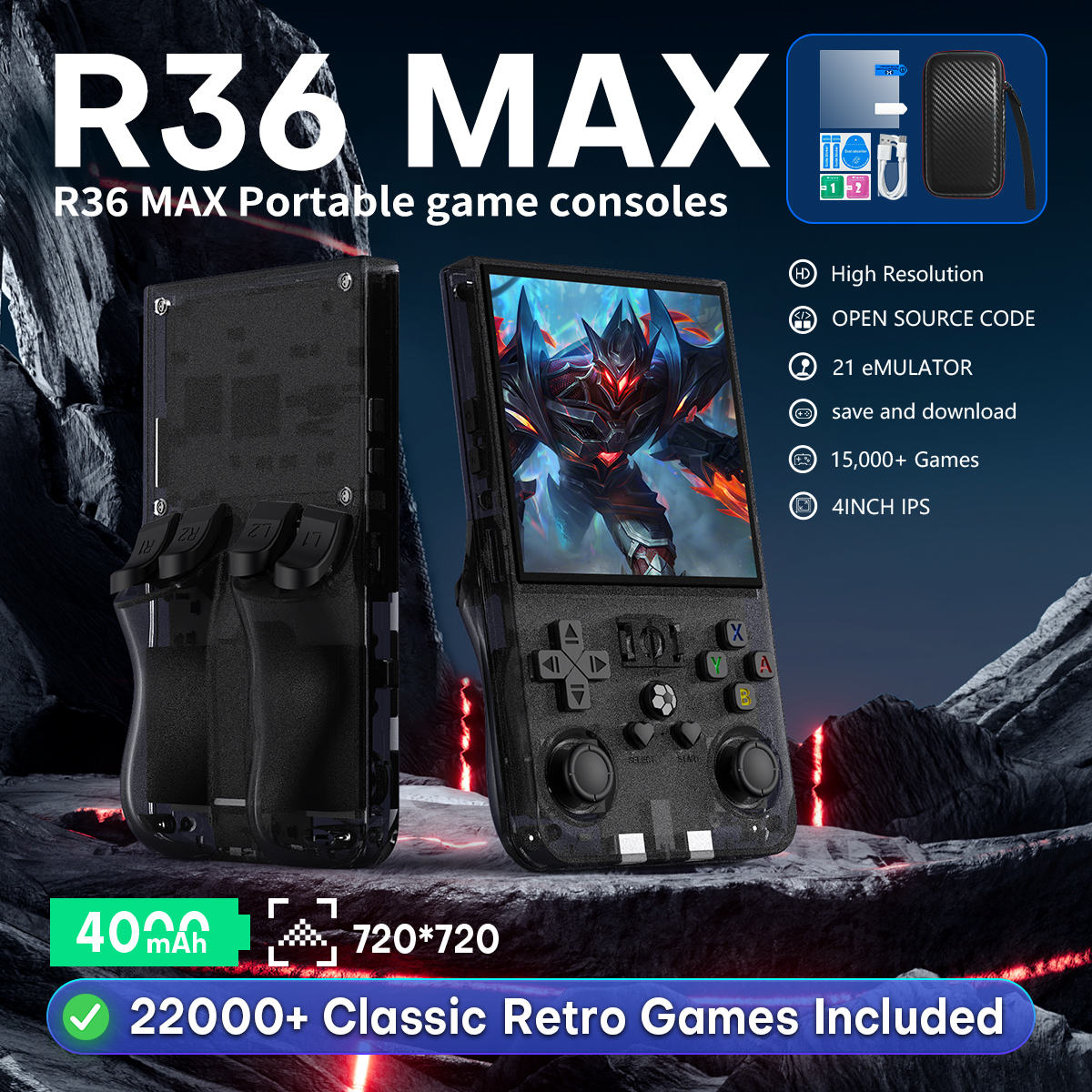 Open Source R36MAX Portable Vi - Retro Gaming Upscaler บทวิจารณ์และราคา