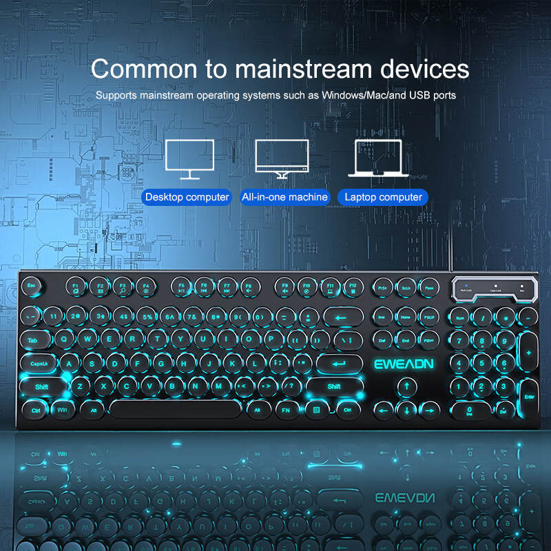 EWEADN Typewriter Gaming Keybo - Retro Gaming Setup บทวิจารณ์และราคา
