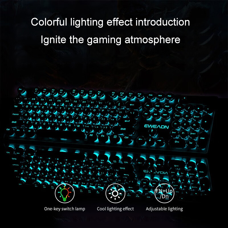 EWEADN Typewriter Gaming Keybo - Retro Gaming Setup บทวิจารณ์และราคา