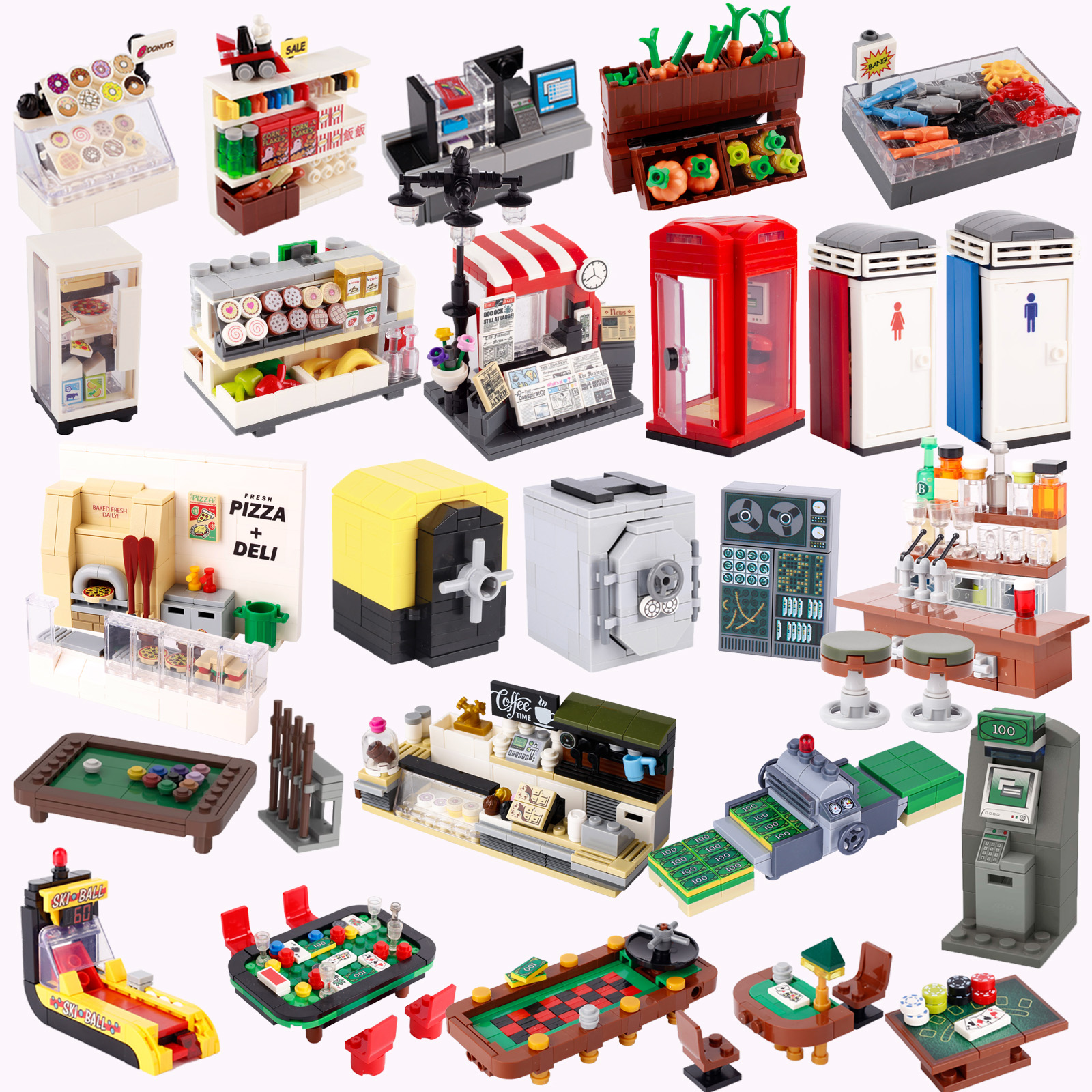 MOC City Supermarket Shop Stor - Retro Gaming Lego บทวิจารณ์และราคา