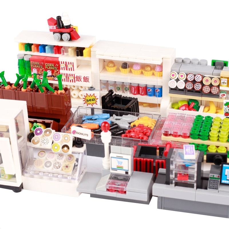 MOC City Supermarket Shop Stor - Retro Gaming Lego บทวิจารณ์และราคา