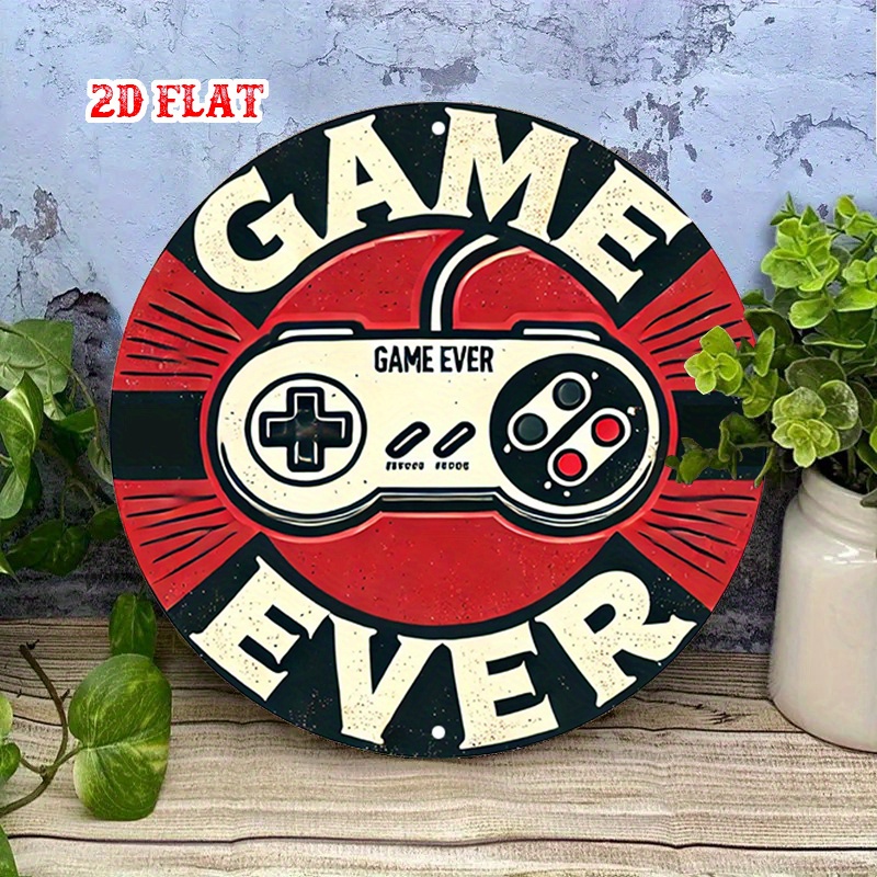 2D Flat 1pc Retro Gaming Round - Retro Gaming Us บทวิจารณ์และราคา