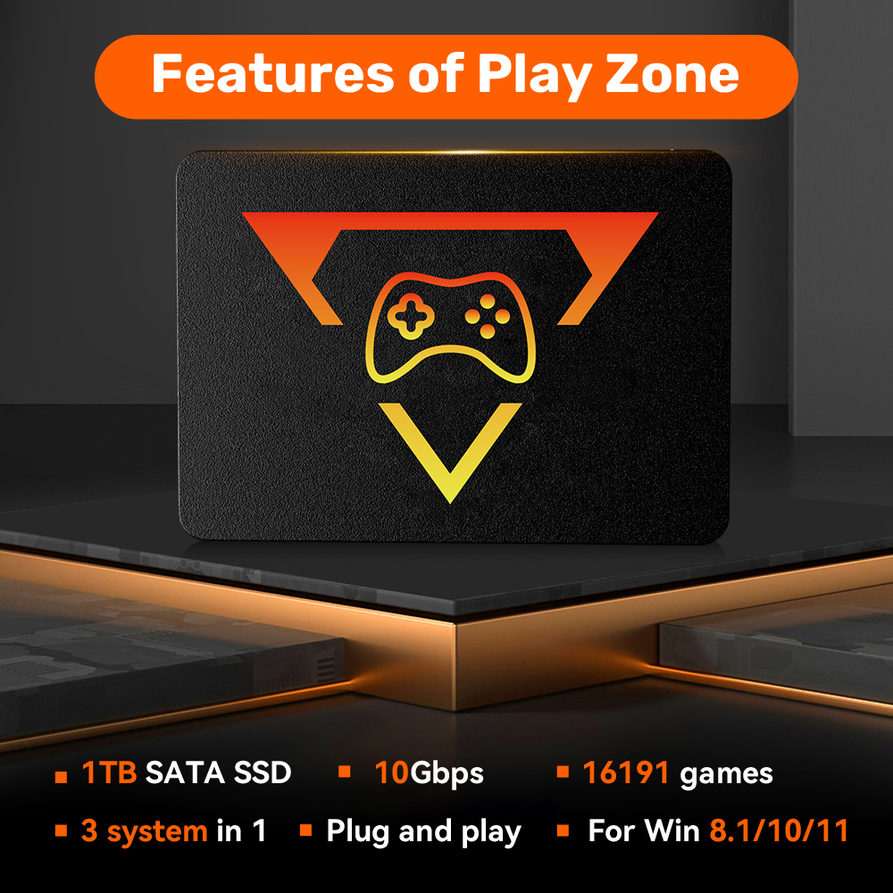 Playzone 1TB Gaming SSD With 1 - Retro Gaming Emulator Pc บทวิจารณ์และราคา