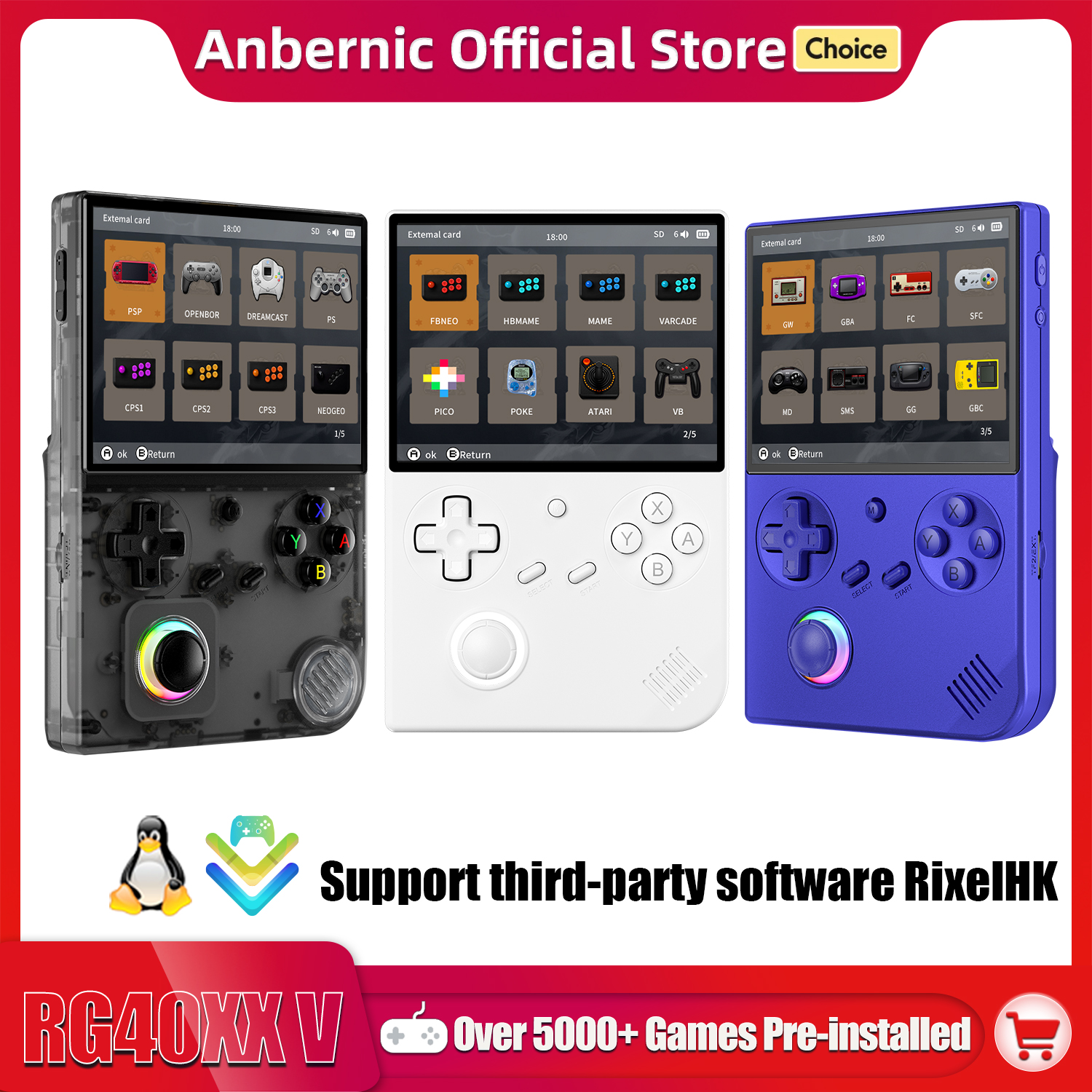 ANBERNIC RG 40XXV 64 Bit Linux - Retro Gaming Upscaler บทวิจารณ์และราคา