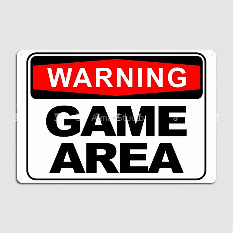 WARNING GAME AREA Retro Metal  - Retro Gaming Us บทวิจารณ์และราคา
