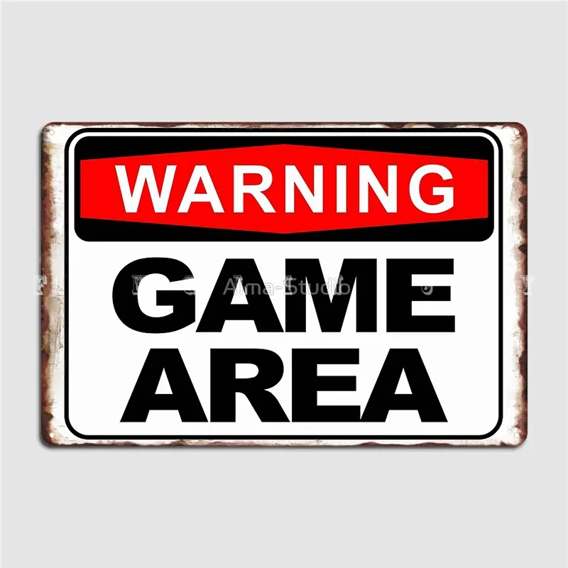WARNING GAME AREA Retro Metal  - Retro Gaming Us บทวิจารณ์และราคา