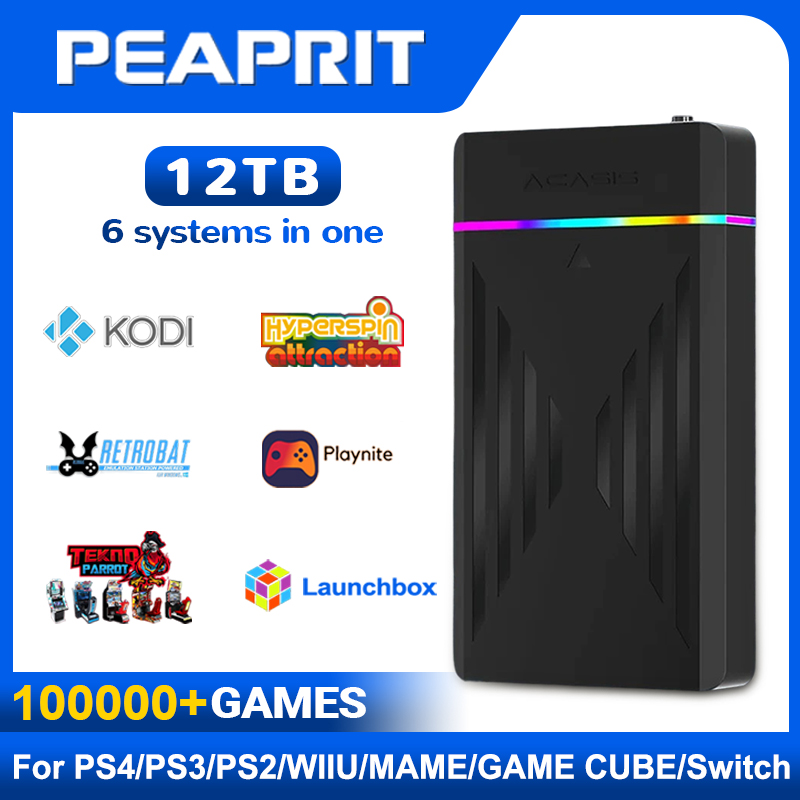 PEAPRIT 12TB Gaming HDD with H - Retro Gaming Play Zone บทวิจารณ์และราคา