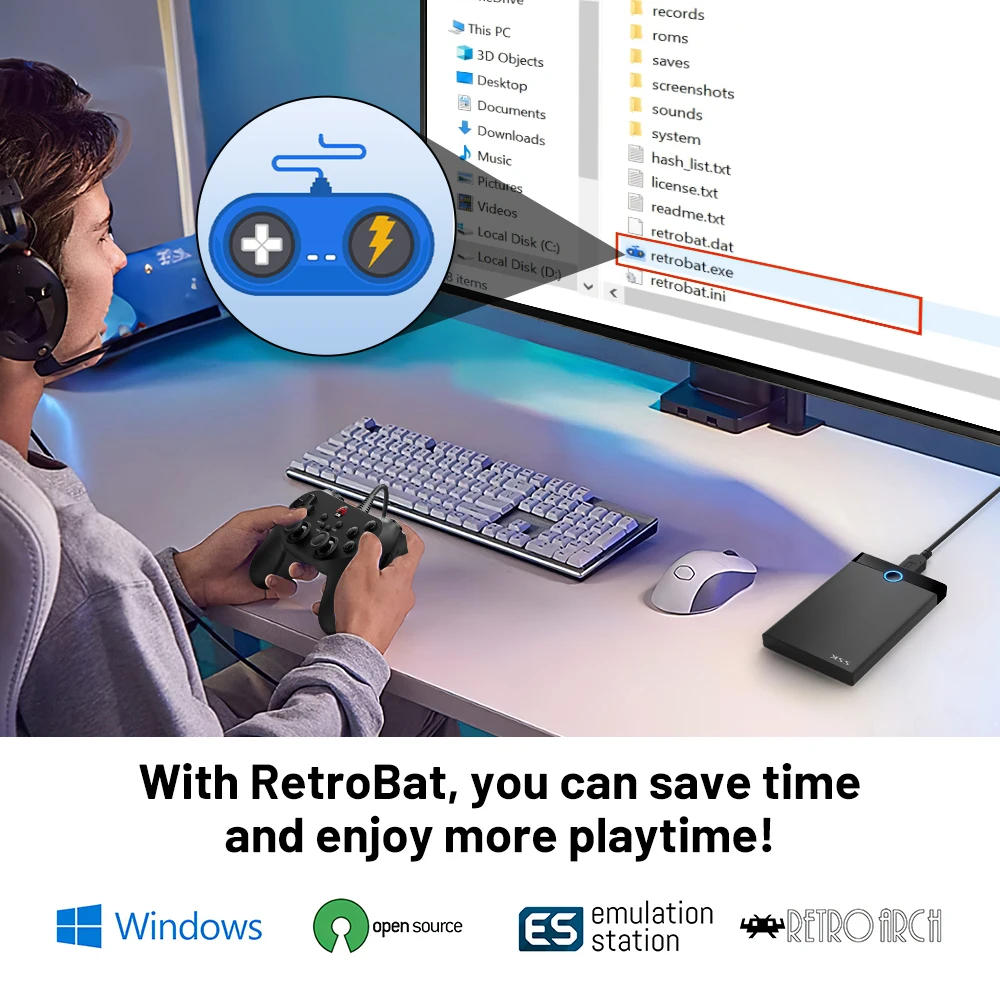 Super Console Retrobat Gaming  - Retro Gaming Emulator Pc บทวิจารณ์และราคา