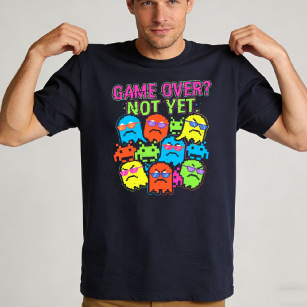 Game Over Not Yet Funny Retro  - Retro Gaming Meme บทวิจารณ์และราคา