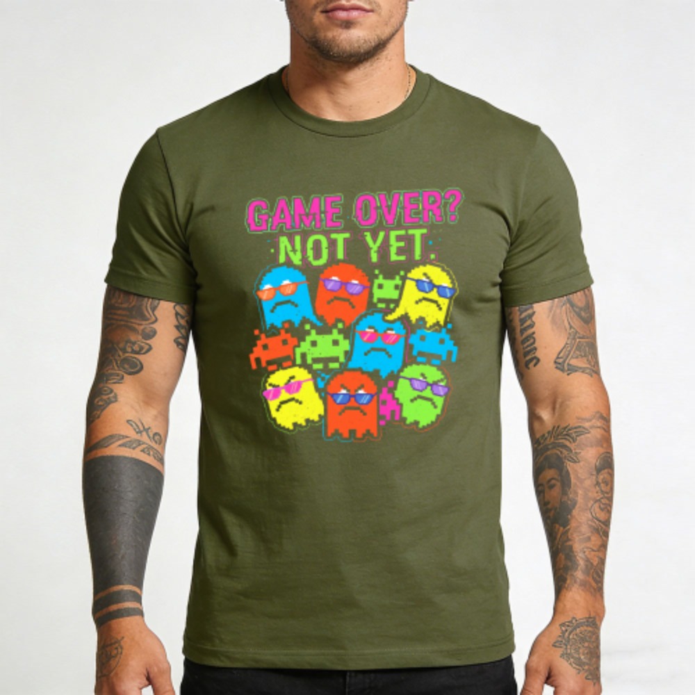 Game Over Not Yet Funny Retro  - Retro Gaming Meme บทวิจารณ์และราคา