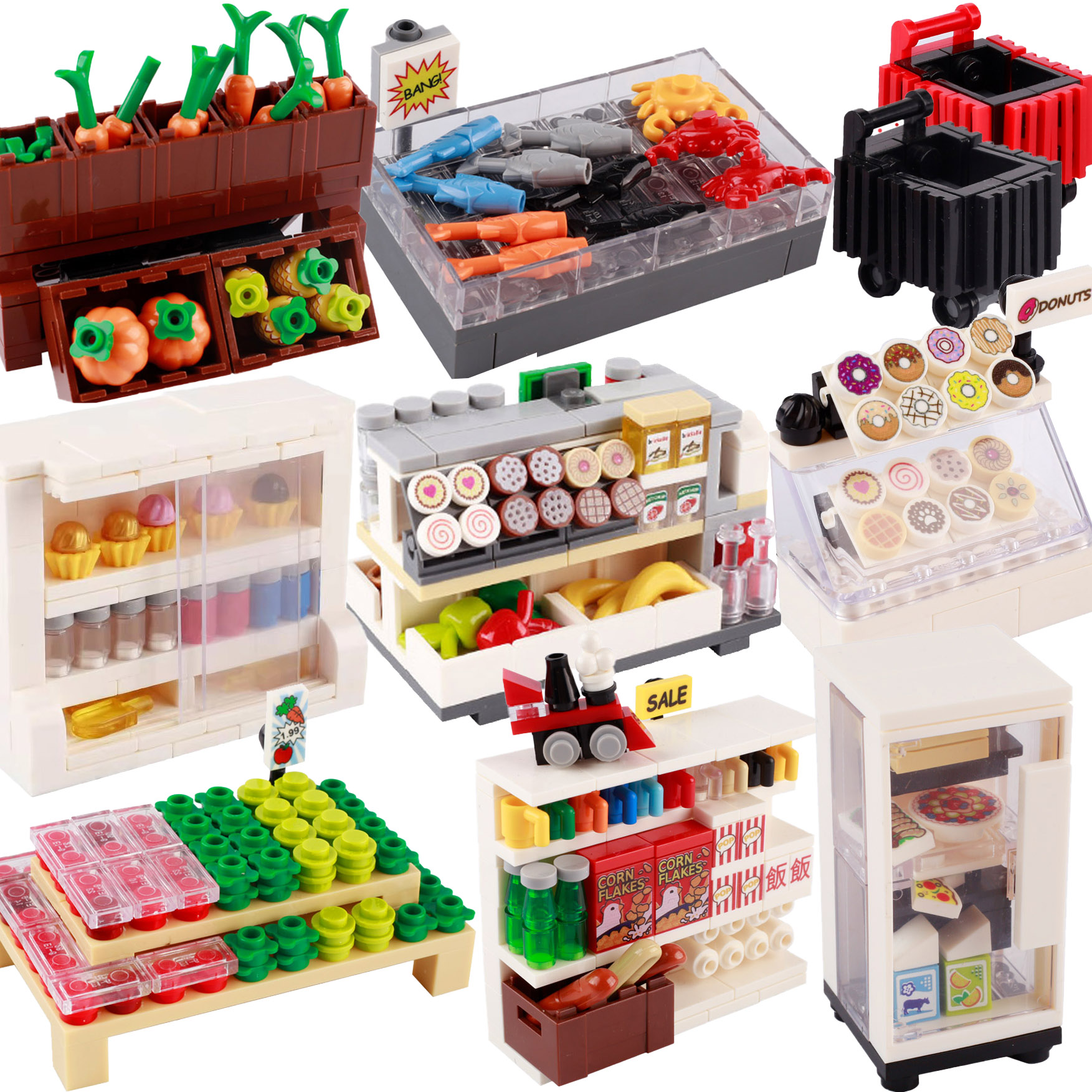 MOC City Supermarket Building  - Retro Gaming Lego บทวิจารณ์และราคา