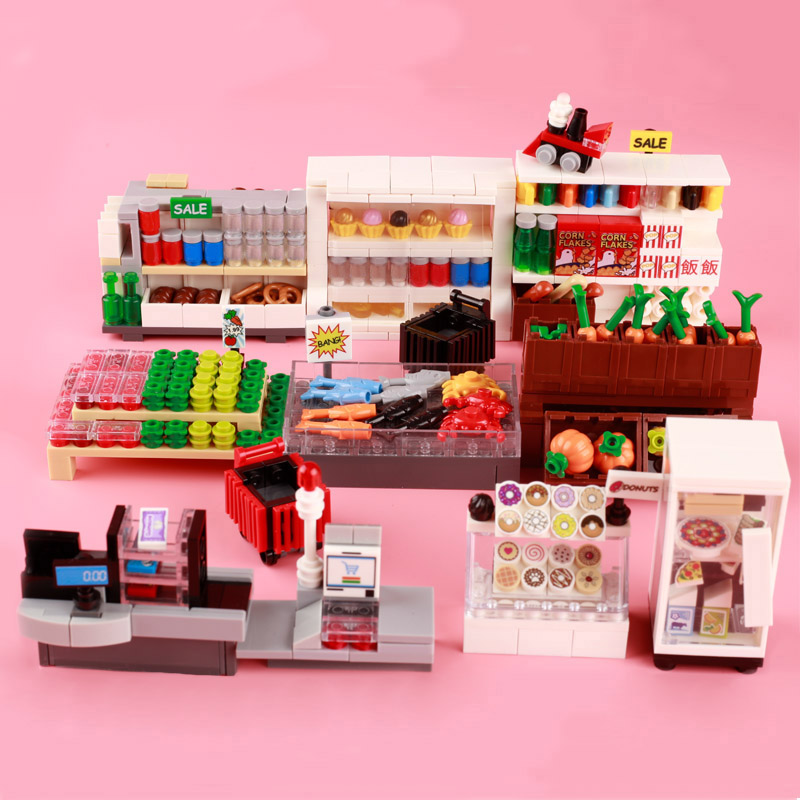 MOC City Supermarket Building  - Retro Gaming Lego บทวิจารณ์และราคา