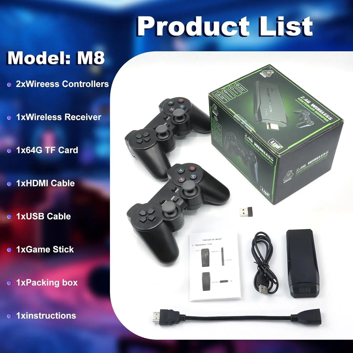 M8 Retro Gaming Stick with 9 S - Retro Gaming Game Stick บทวิจารณ์และราคา