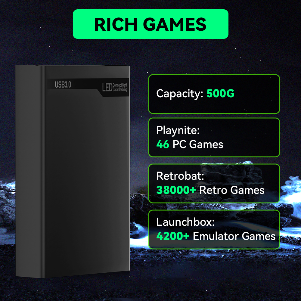 MIX500G Game Hard Drive With 3 - Retro Gaming Play Zone บทวิจารณ์และราคา