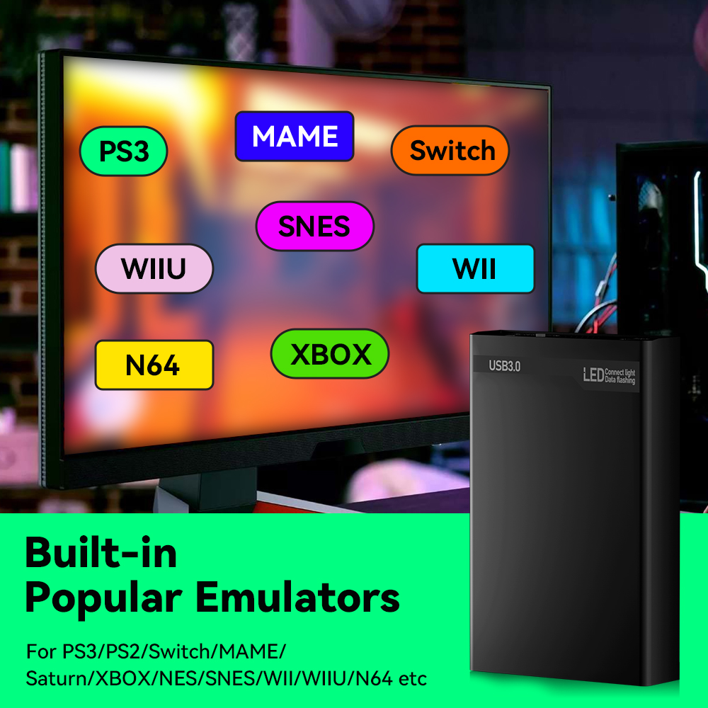 MIX500G Game Hard Drive With 3 - Retro Gaming Play Zone บทวิจารณ์และราคา