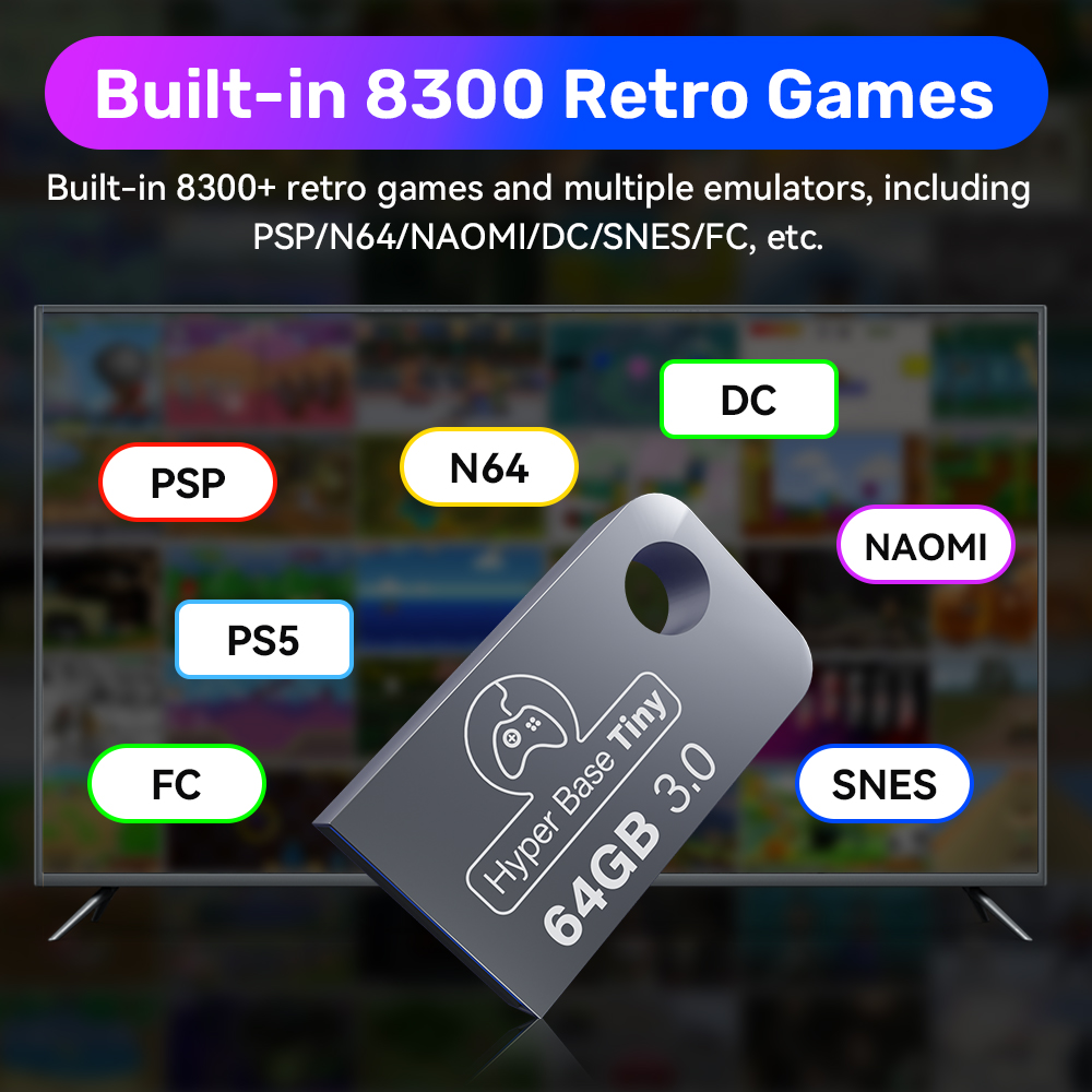 Retrobat 64G Gaming USB Flash  - Retro Gaming Emulator Pc บทวิจารณ์และราคา