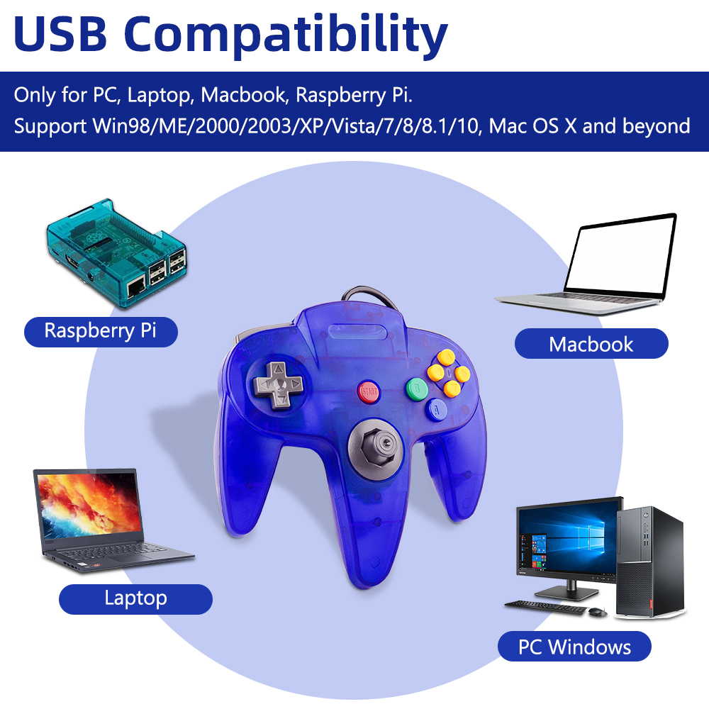 N64 Controller Classic USB Wir - Retro Gaming Joystick บทวิจารณ์และราคา
