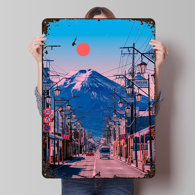 Fuji Poster Wall Art Retro Vin - Retro Gaming Desk Setup บทวิจารณ์และราคา