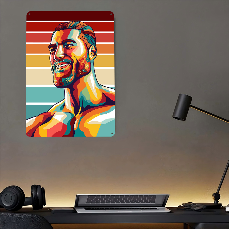 Gigachad Meme Printed Poster W - Retro Gaming Meme บทวิจารณ์และราคา