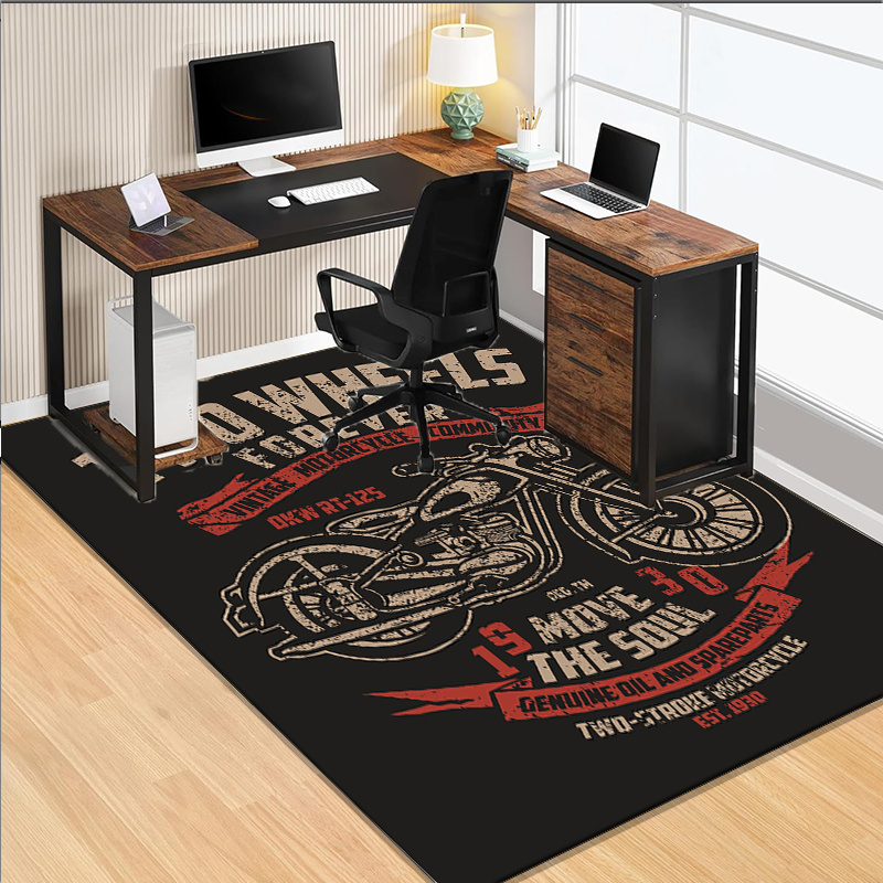 Motorcycle themed desk rug for - Retro Gaming Desk Setup บทวิจารณ์และราคา