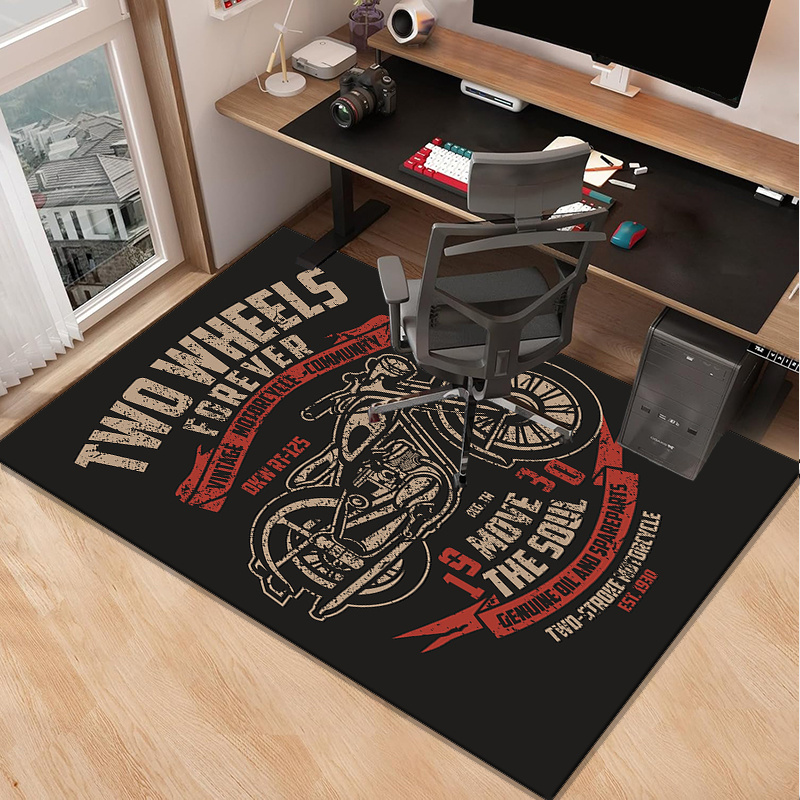 Motorcycle themed desk rug for - Retro Gaming Desk Setup บทวิจารณ์และราคา
