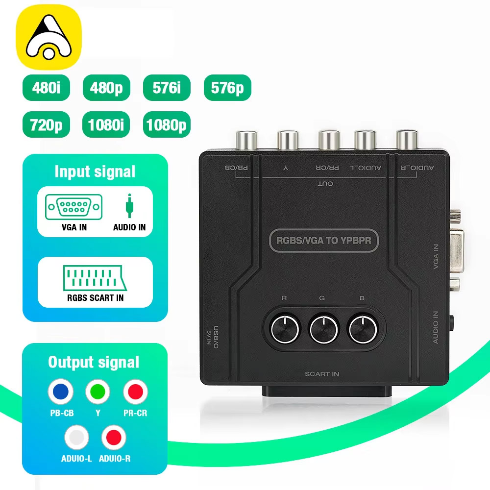 RGBS VGA to YPBPR Component Co - Retro Gaming Setup บทวิจารณ์และราคา