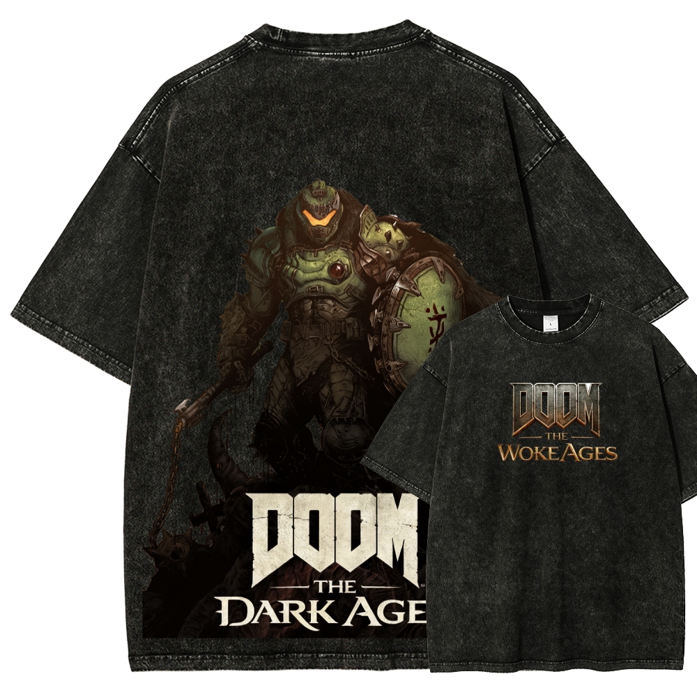 Classic FPS Game DOOM Retro St - Retro Gaming T Shirt บทวิจารณ์และราคา